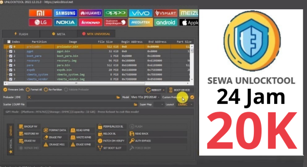 Sewa Unlocktool 24 jam 20K