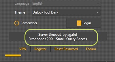 Server Timeout Try Again UT